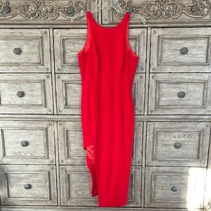 Elegant Red Sleeveless Dress